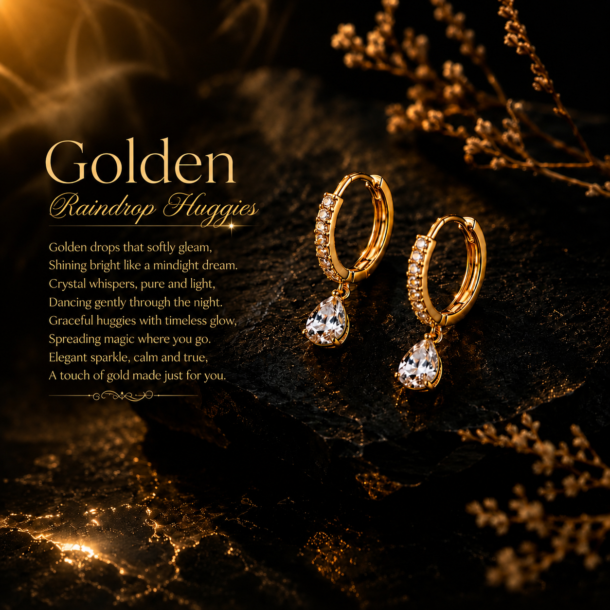 Golden Raindrop Huggies