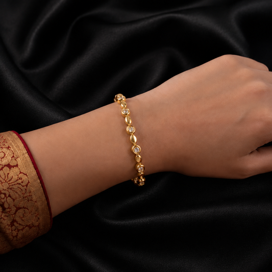 Radiant Dew Bangle Bracelet