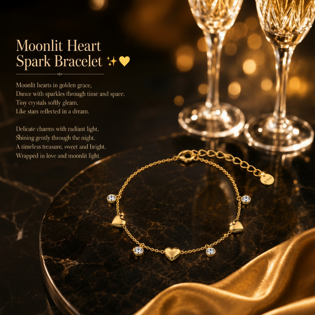 Moonlit Heart Spark Bracelet
