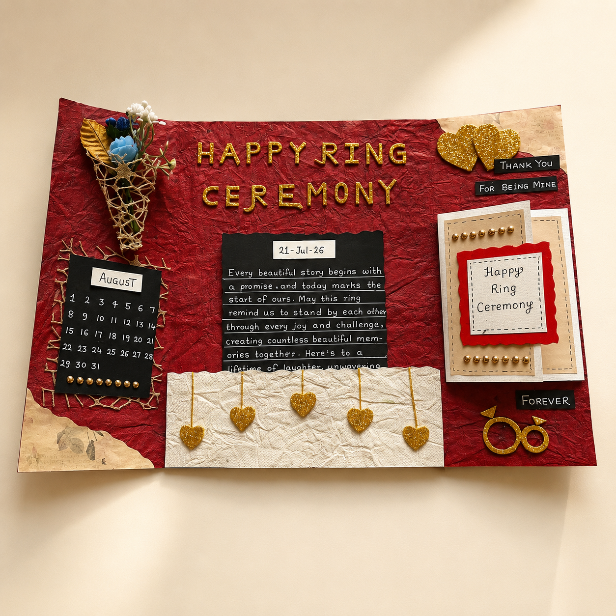 Ring Ceremony Keepsake Card