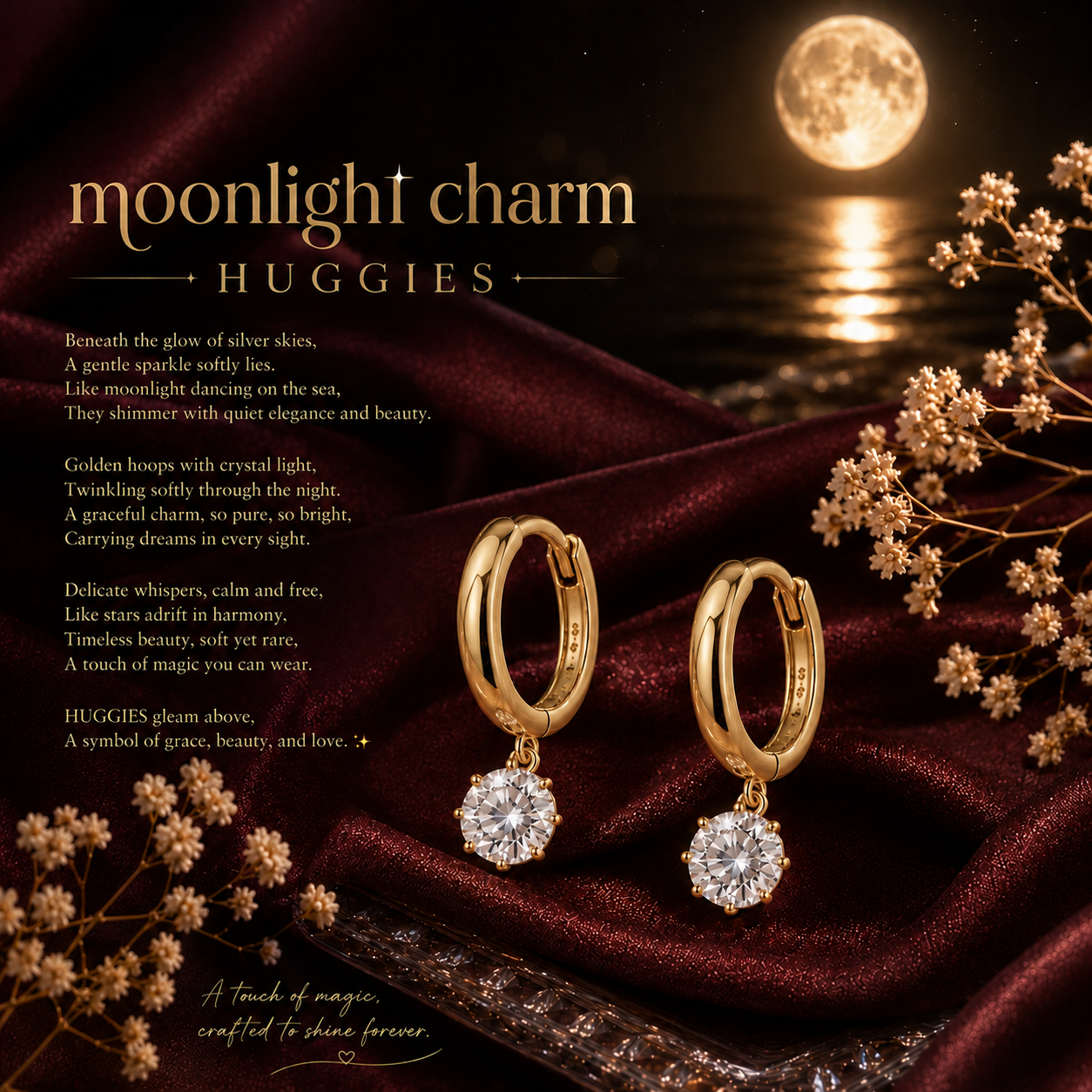 Moonlit Charm Huggies