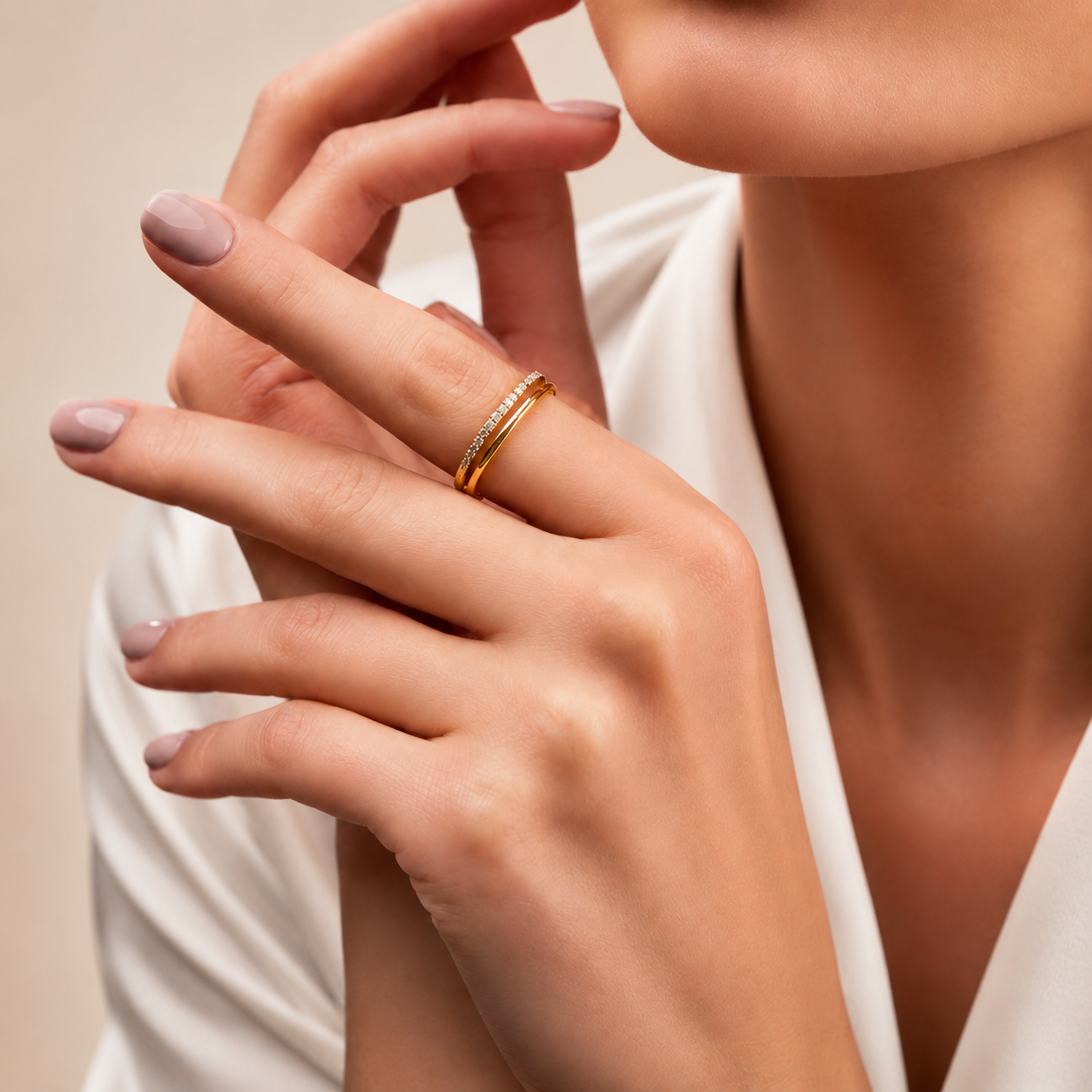Harmony Pavé Duo Ring