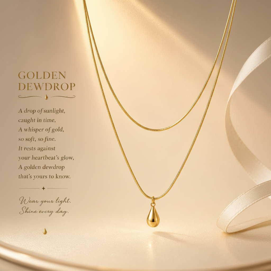 Golden Dewdrop Necklace