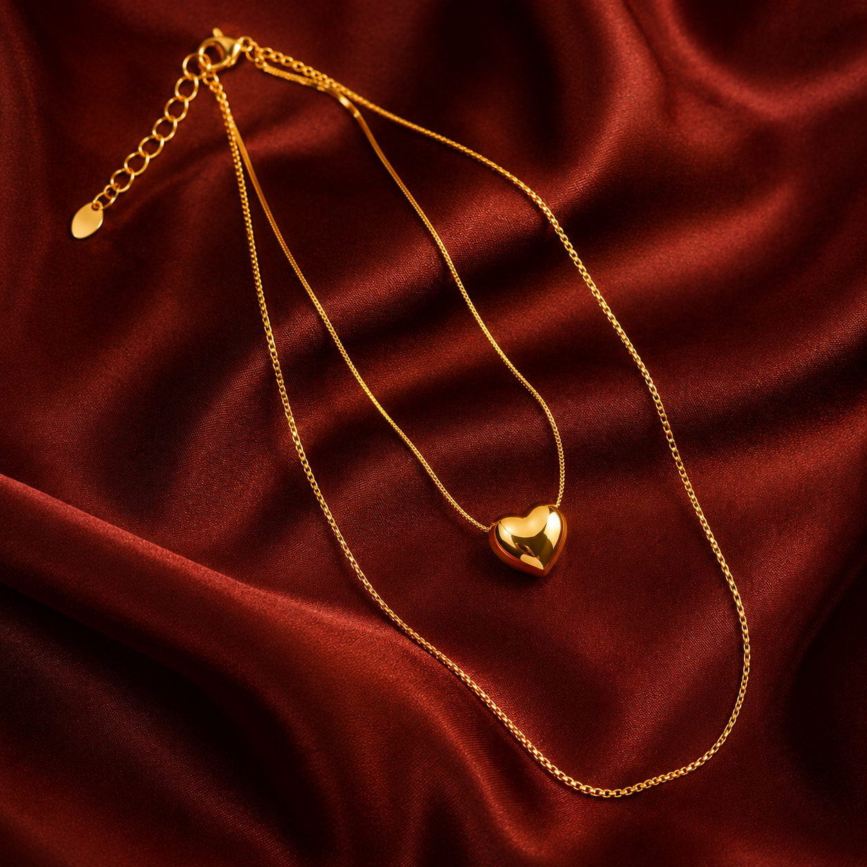Golden Heart Whisper Necklace