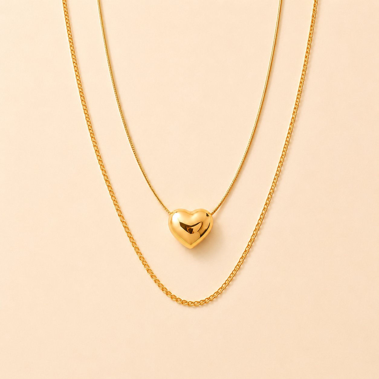 Golden Heart Whisper Necklace