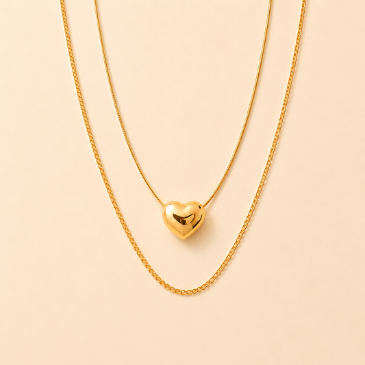Golden Heart Whisper Necklace