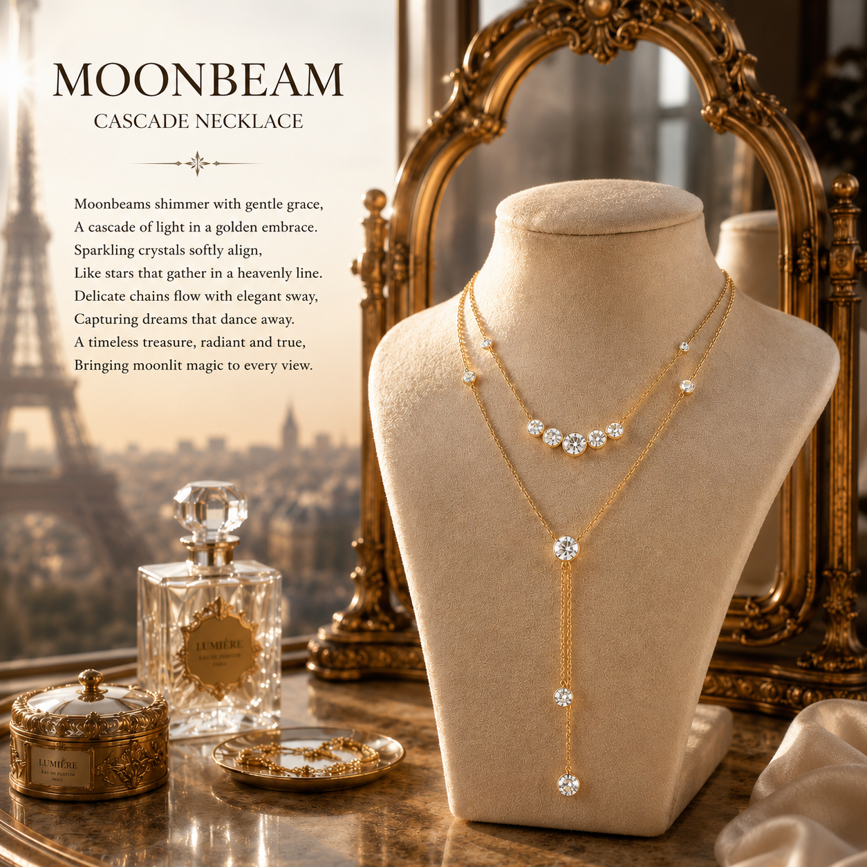 Moonbeam Cascade Necklace