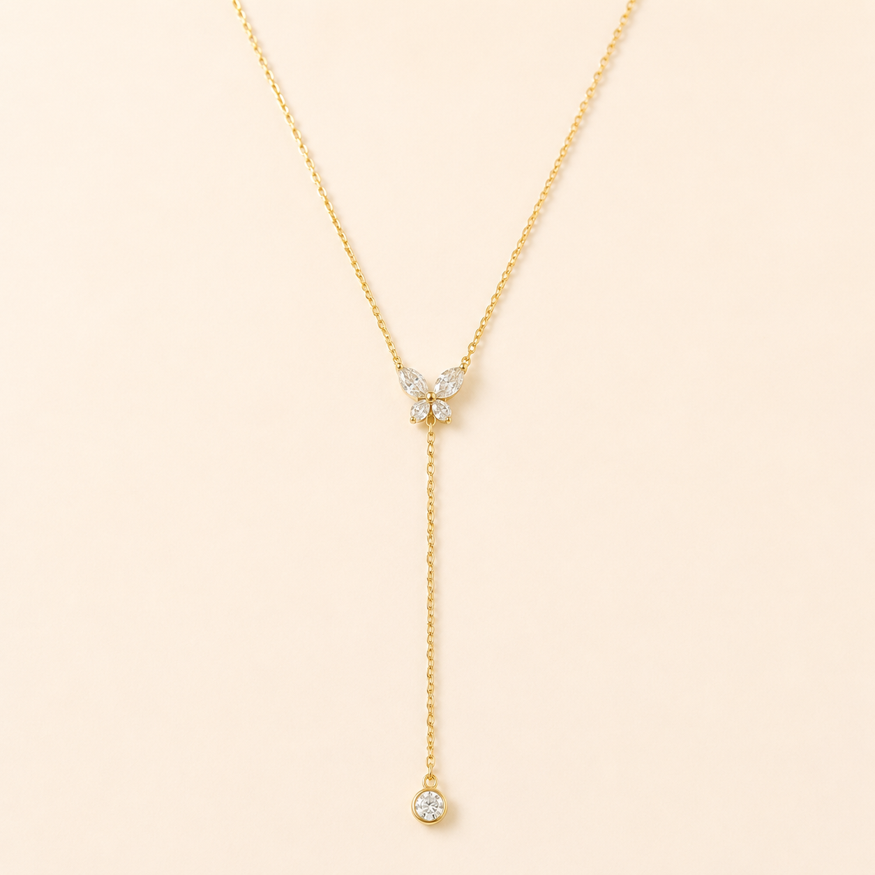 Celestia Butterfly Drop Necklace