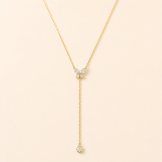 Celestia Butterfly Drop Necklace