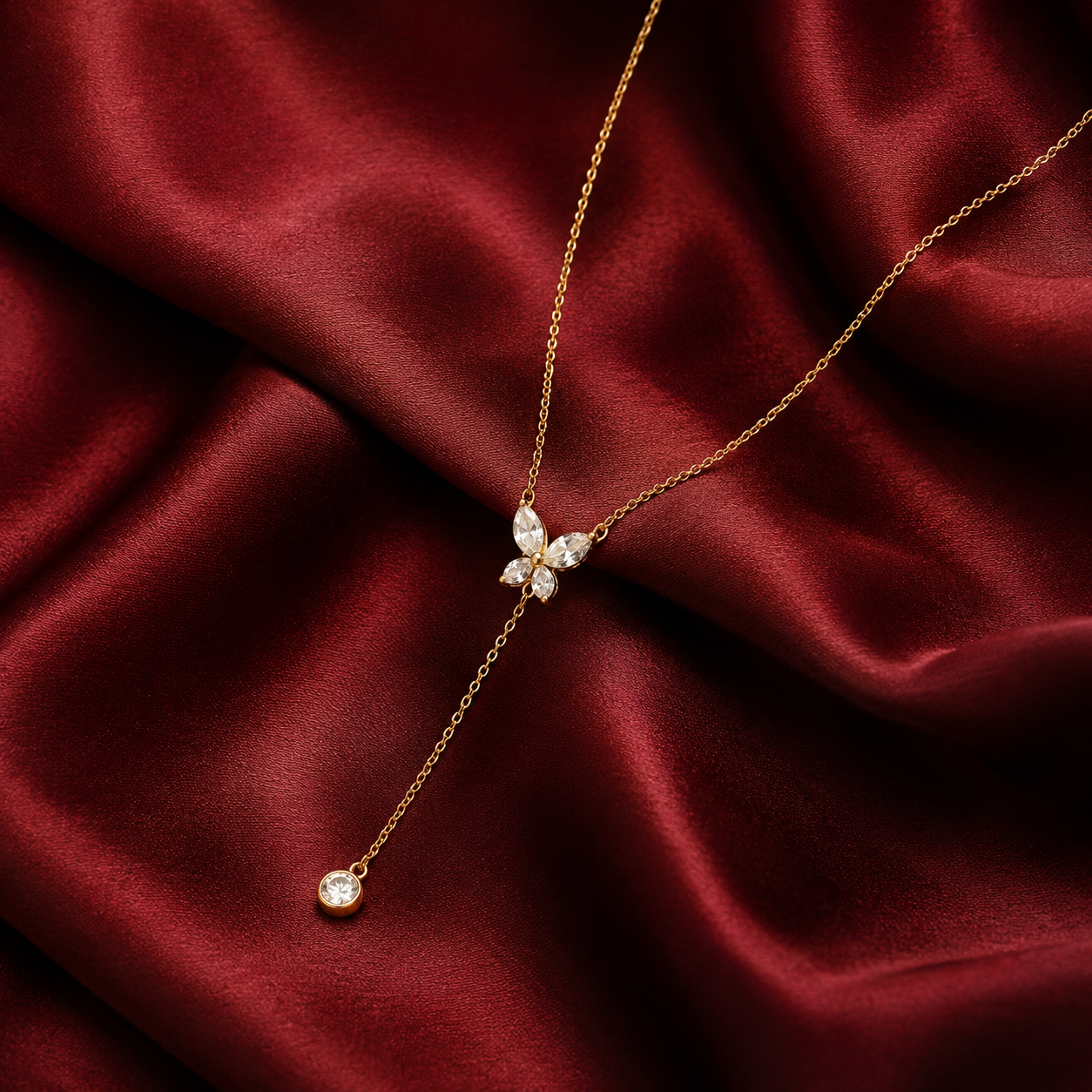 Celestia Butterfly Drop Necklace