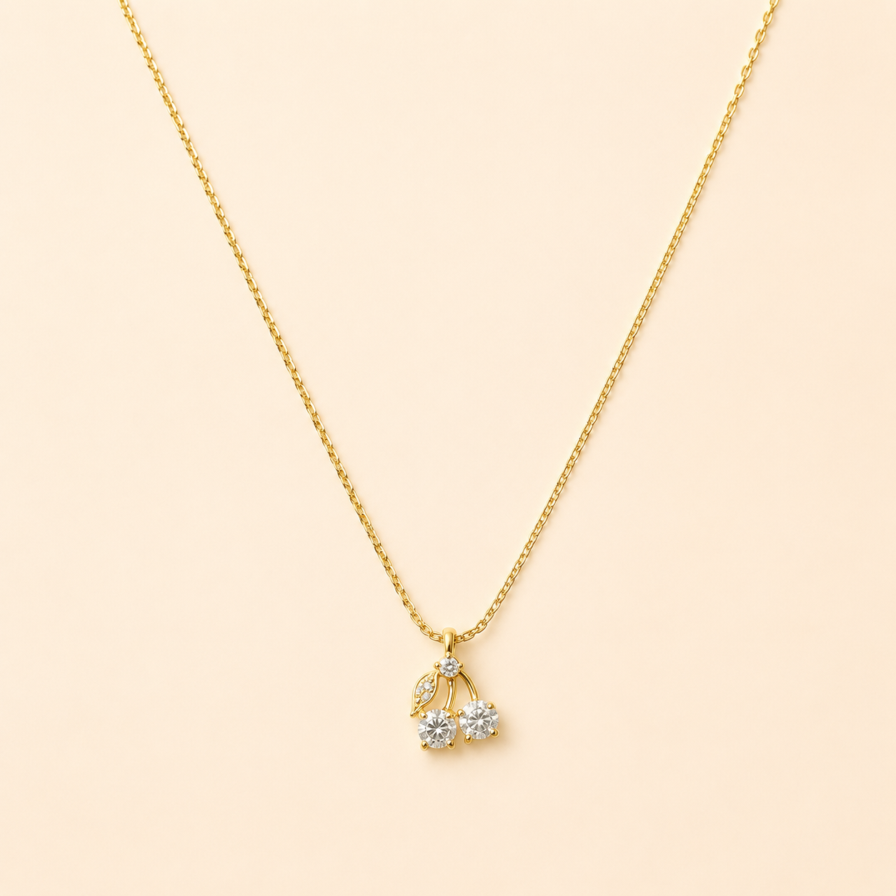 Golden Cherry Blossom Necklace