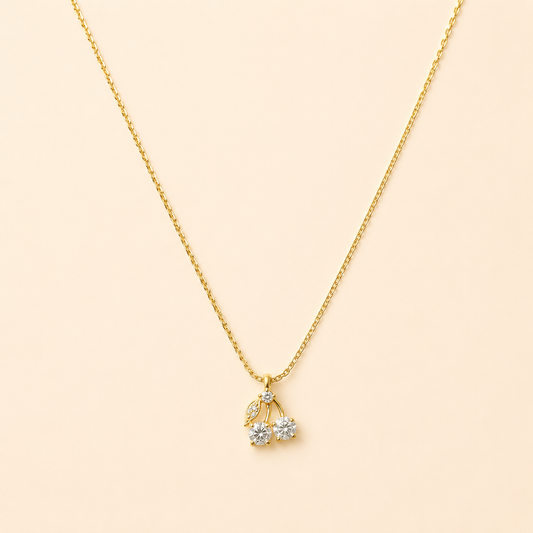 Golden Cherry Blossom Necklace