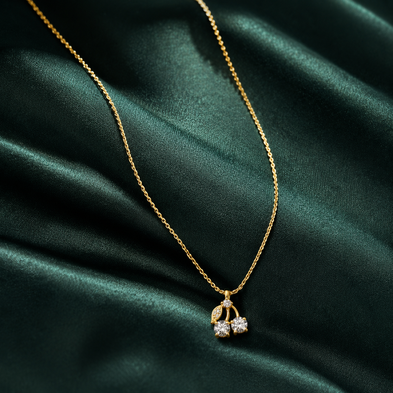 Golden Cherry Blossom Necklace