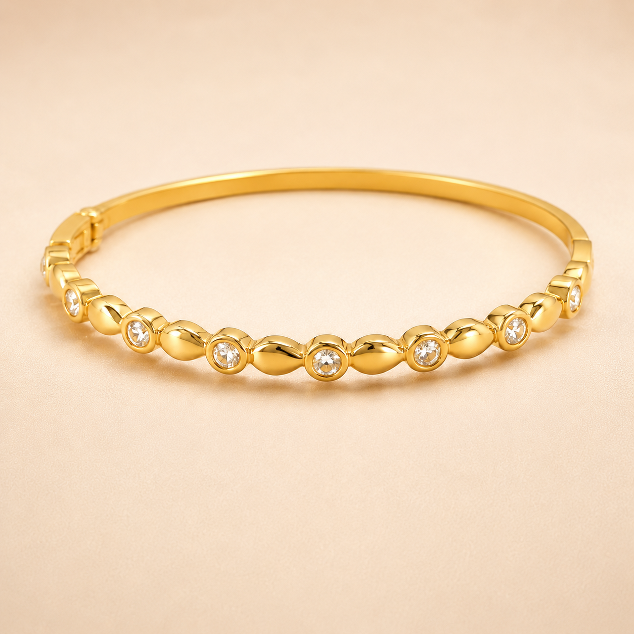 Radiant Dew Bangle Bracelet