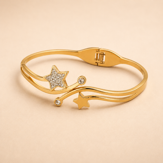 Celestial Starfall Bangle Bracelet