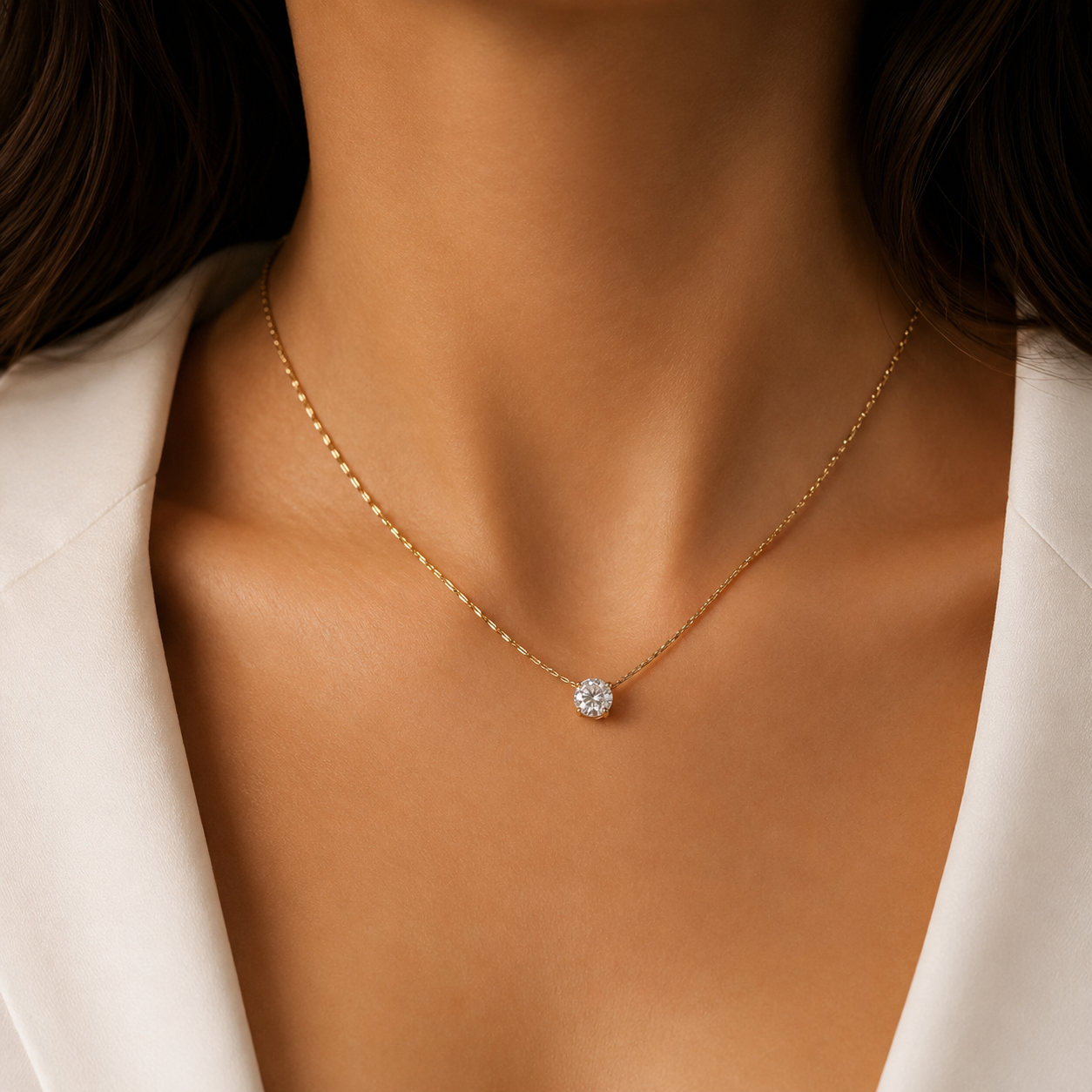 Spark Solitaire Necklace