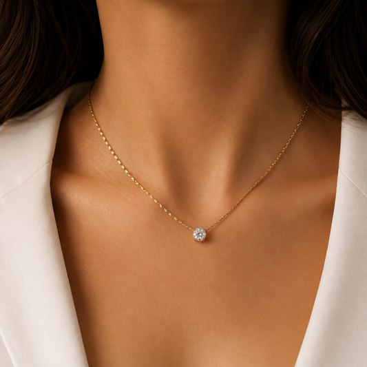 Spark Solitaire Necklace