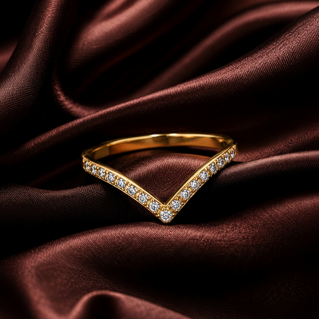 Diamond Chevron Glow Ring