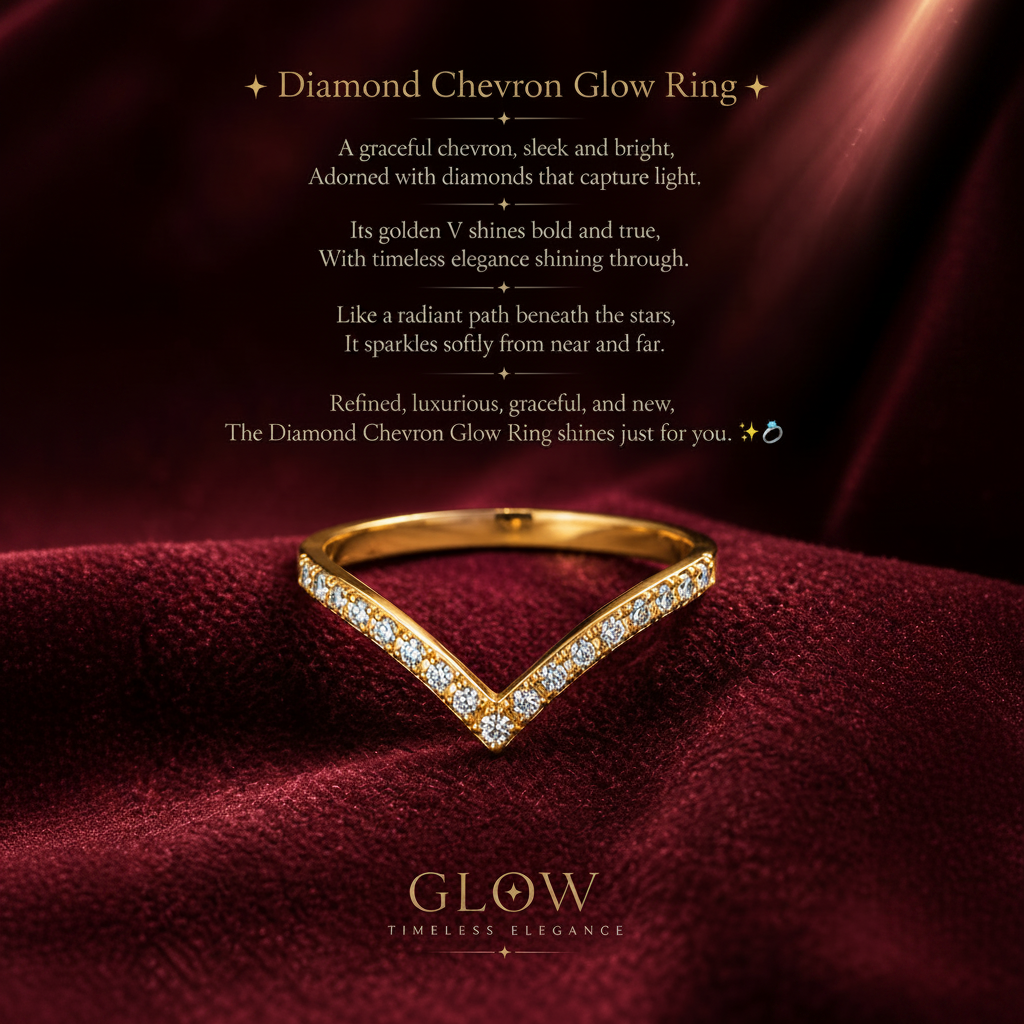 Diamond Chevron Glow Ring