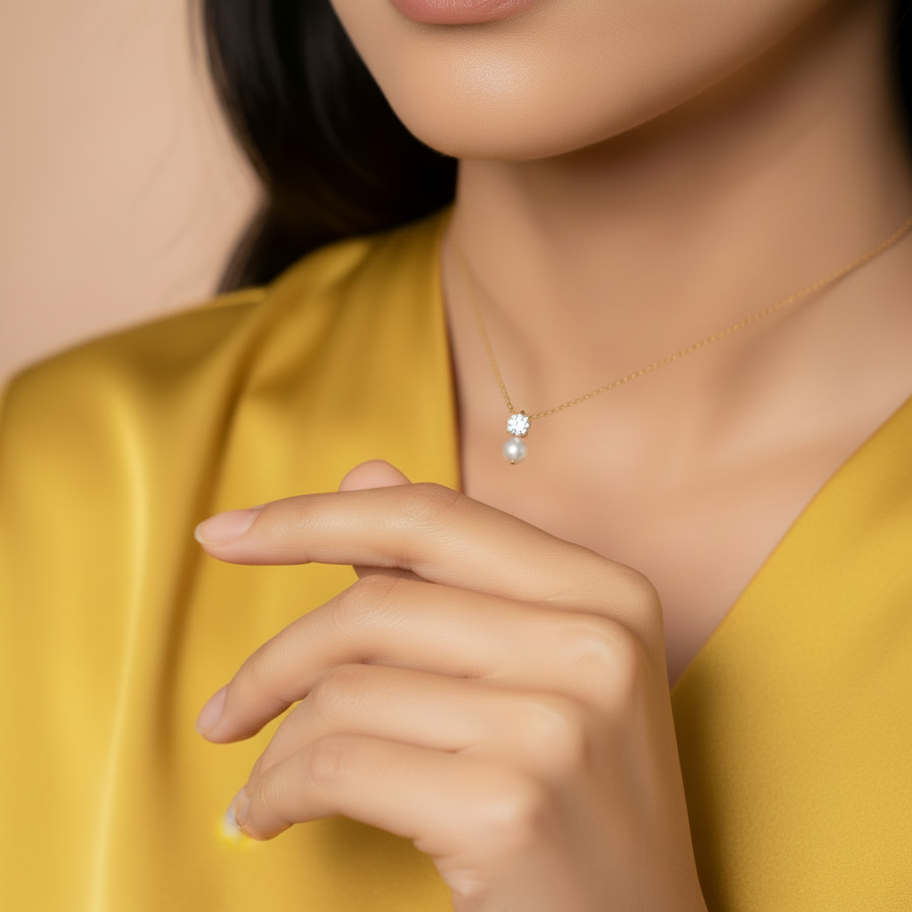 Golden Dew Pearl Necklace
