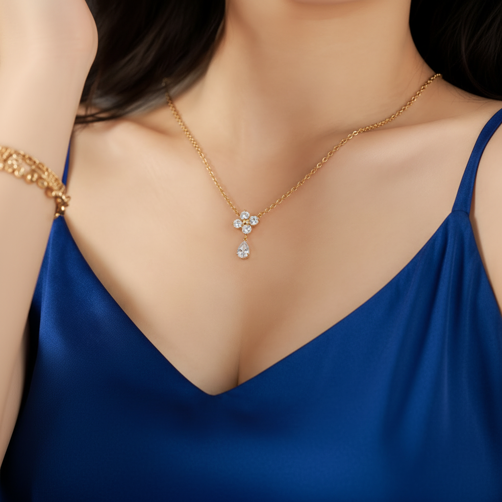 Dewdrop Blossom Necklace
