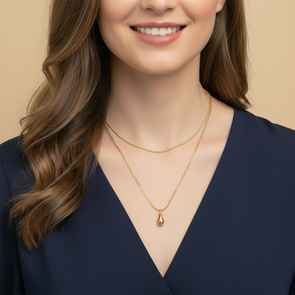 Golden Dewdrop Necklace
