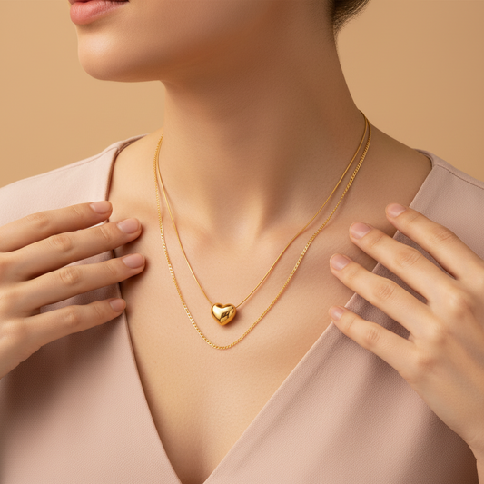 Golden Heart Whisper Necklace