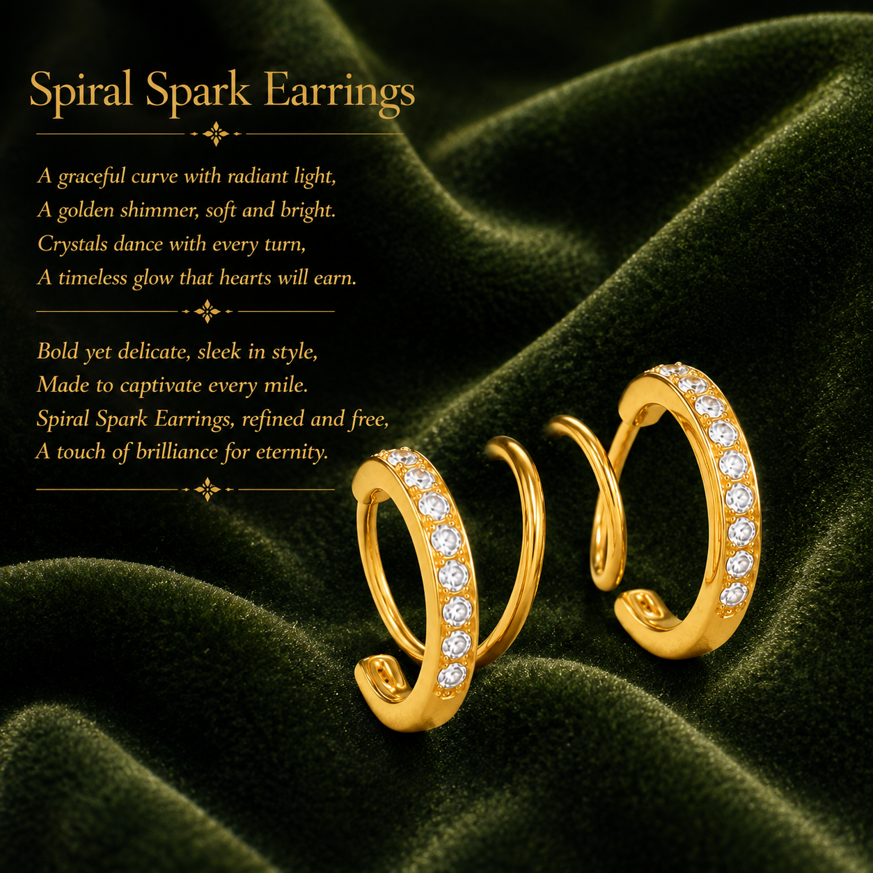 Spiral Spark Earrings
