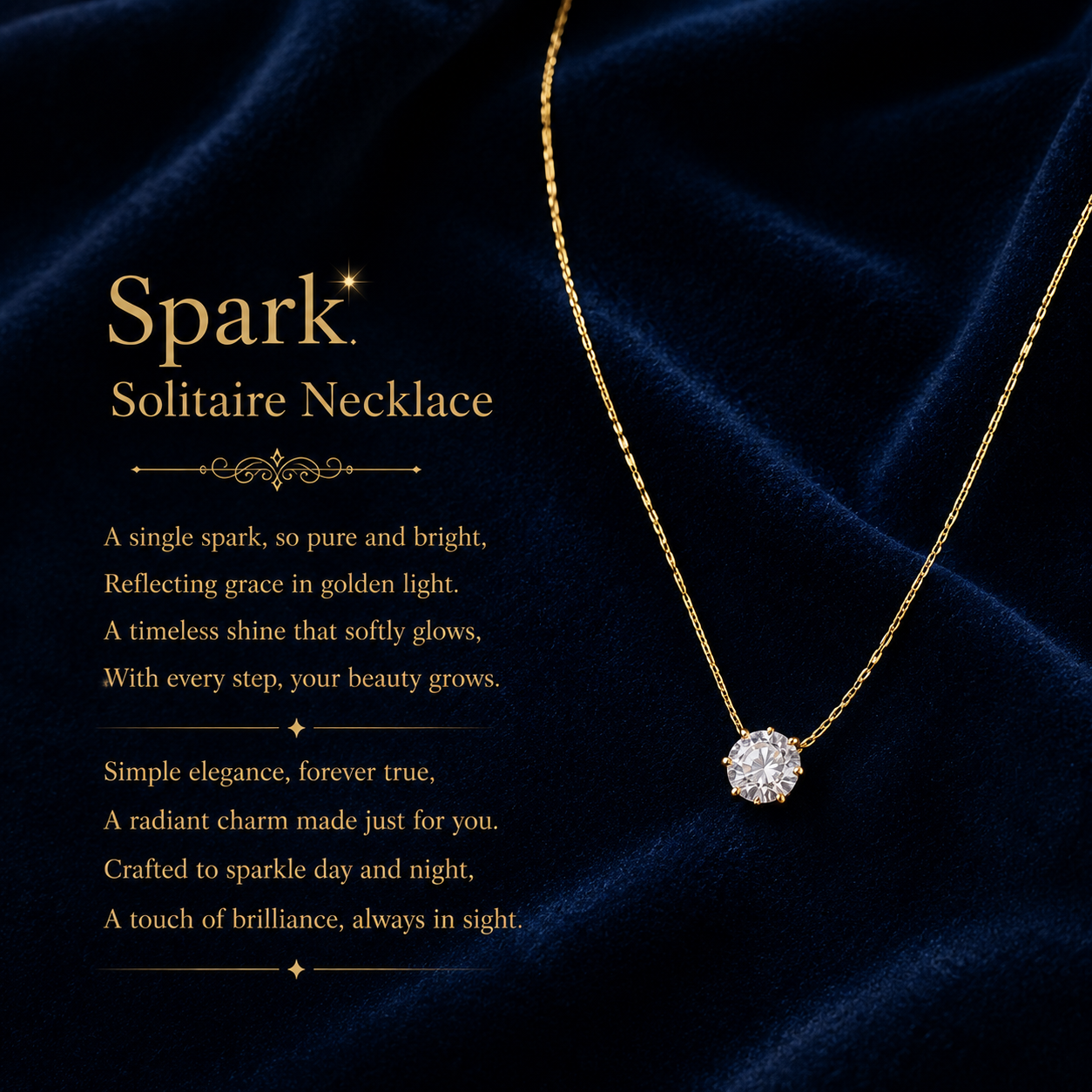 Spark Solitaire Necklace