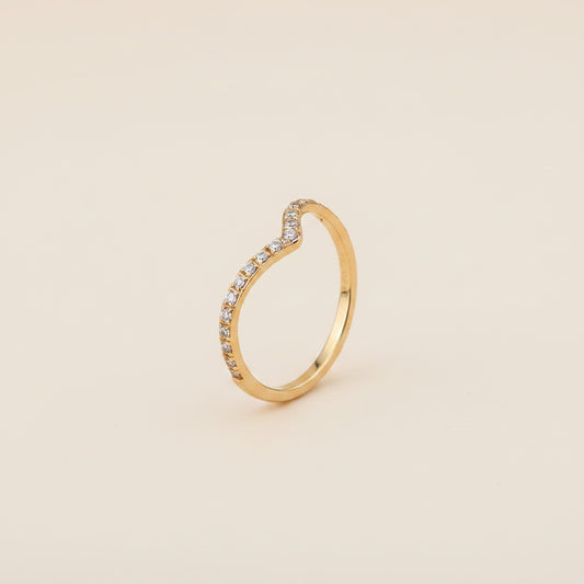 Diamond Chevron Glow Ring